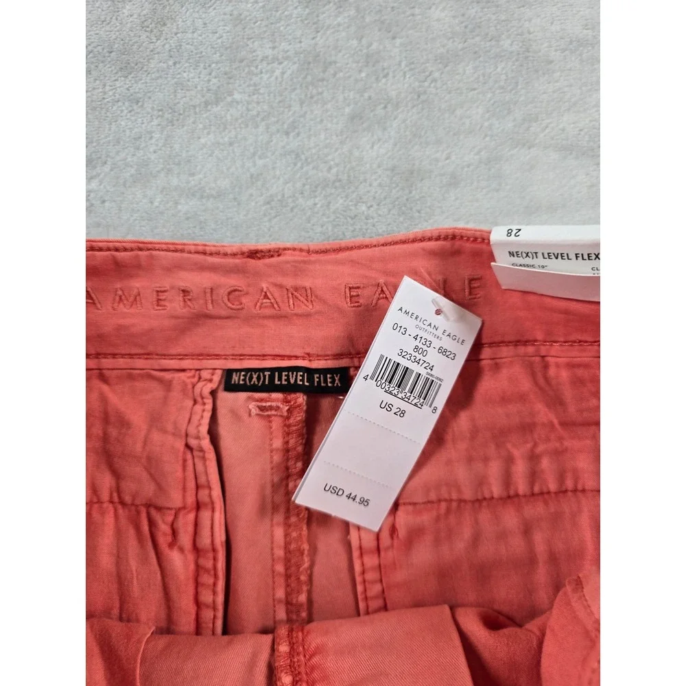 American Eagle Shorts Mens 28 Coral Stretch Classic 10 Next Level Flex NEW